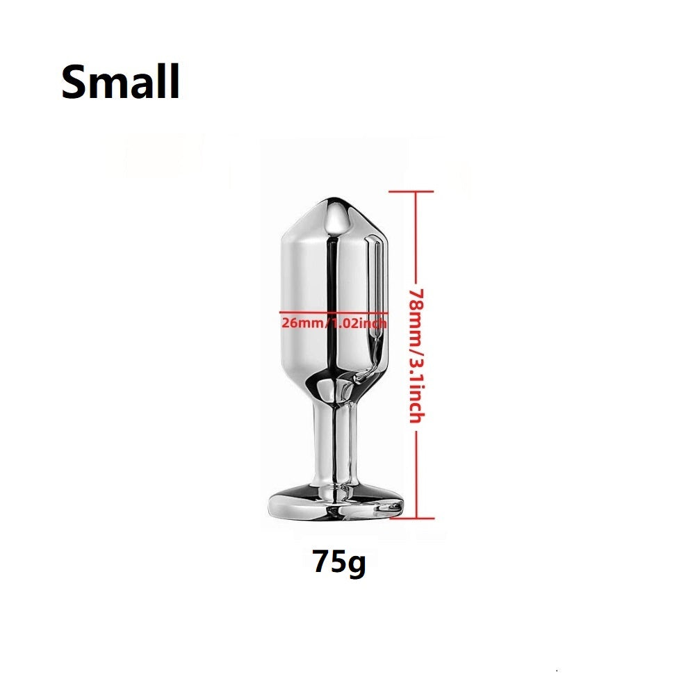 Metal Anal Plug Set with Silicone Base
