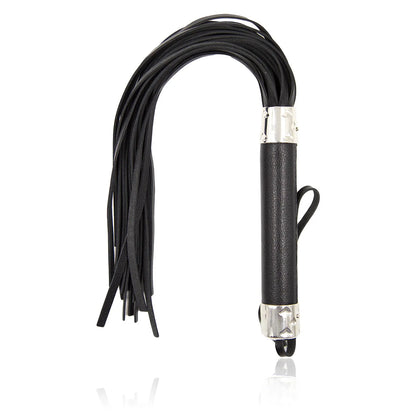 Rhinestone-Handle Faux-Leather Flogger