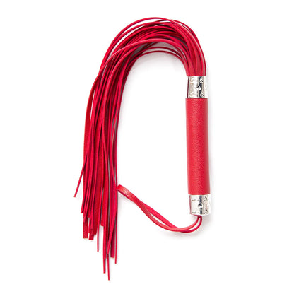Rhinestone-Handle Faux-Leather Flogger