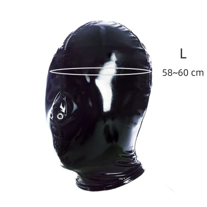 Wet-Look Open-Mouth Hood Mask