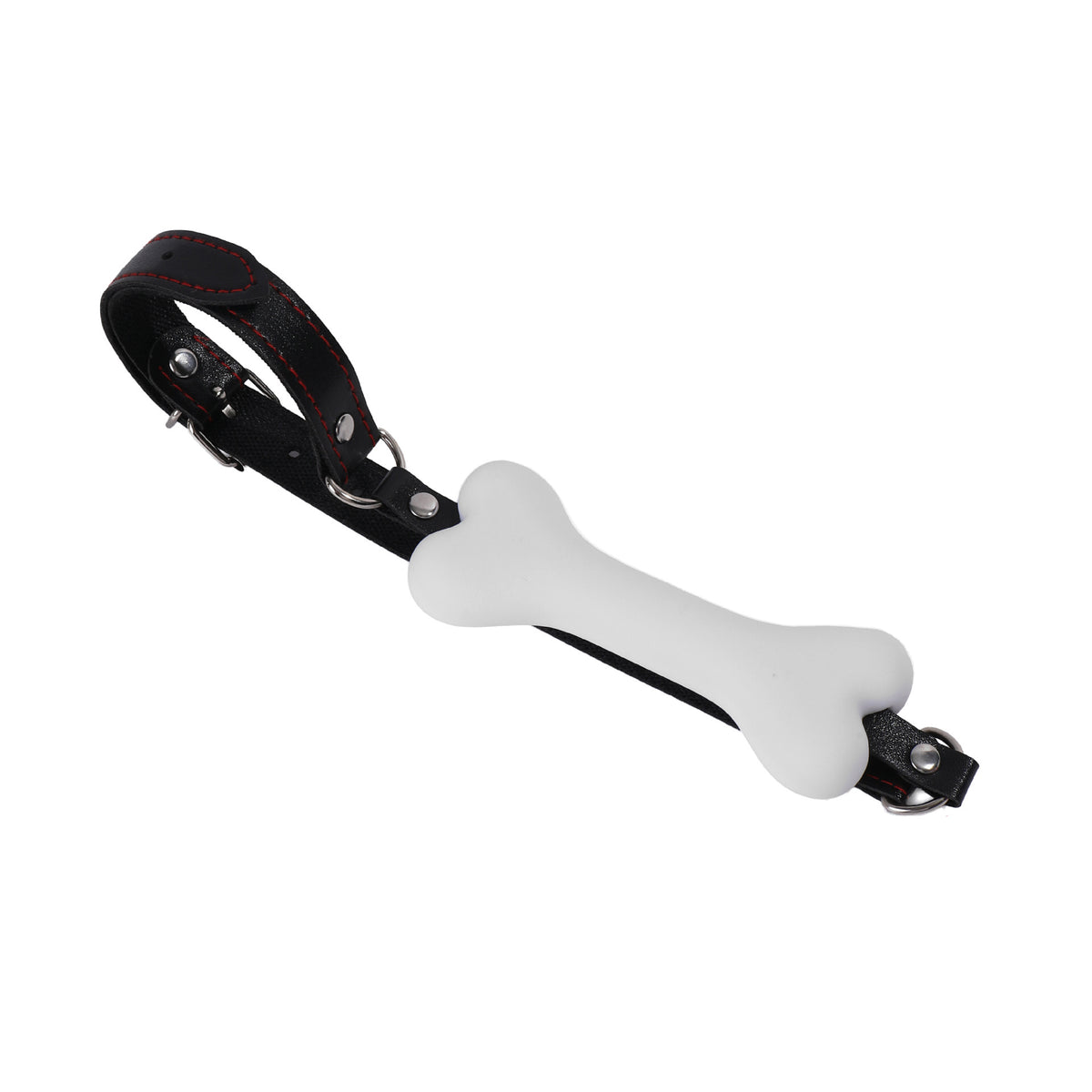 Silicone Bone Ball Gag with Harness