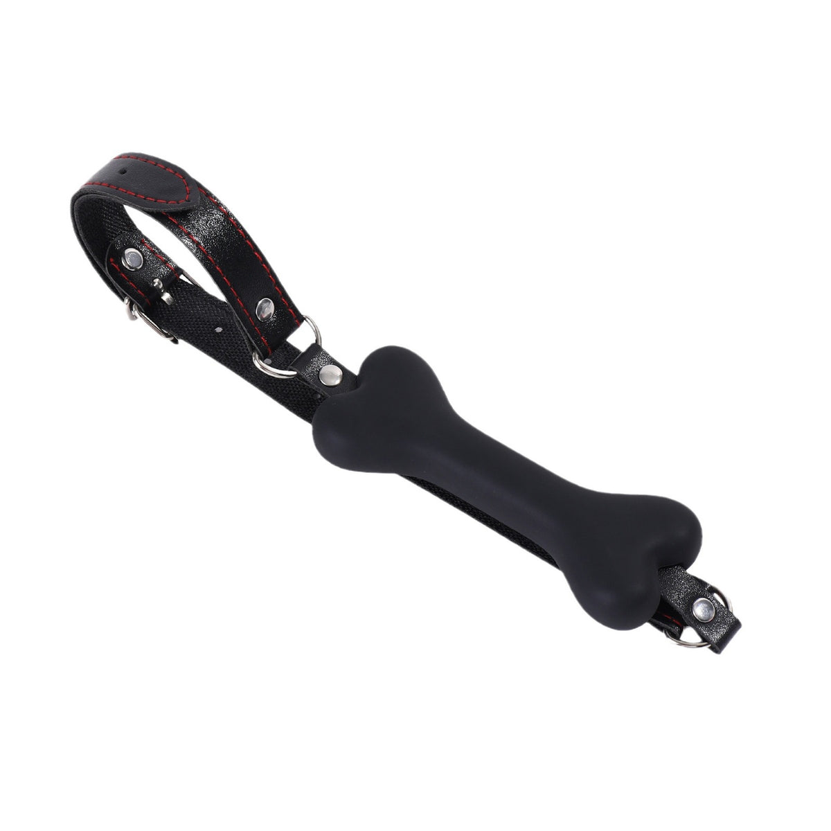 Silicone Bone Ball Gag with Harness