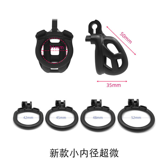 Colored Resin Chastity Cage, 4 Rings