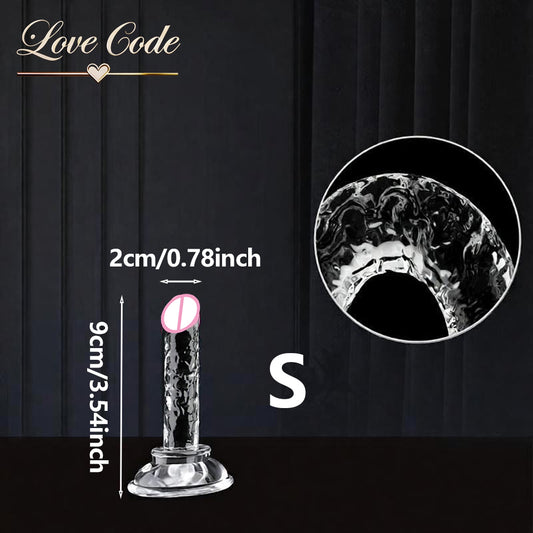 Transparent Jelly Suction-Cup Dildo