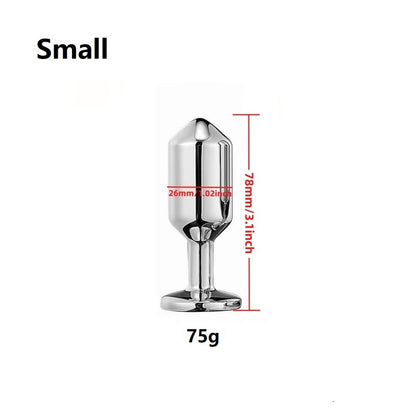 Metal Anal Plug Set with Silicone Base