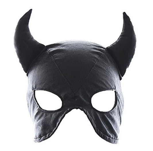 Leather Padded Hood Blindfold Head Harness