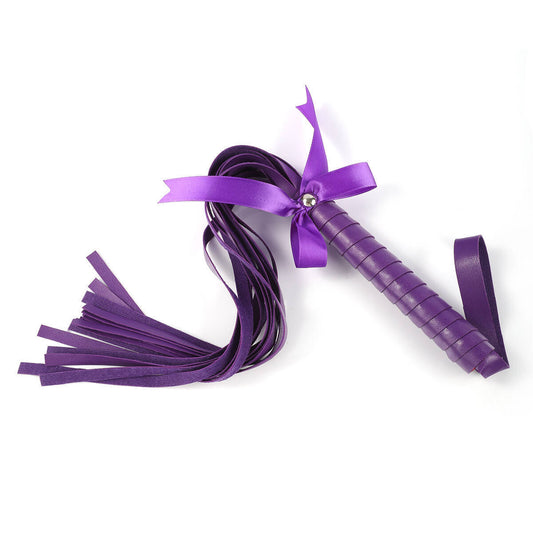 Faux-Leather Bow Whip Flogger