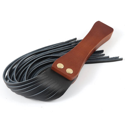 Leather Flogger 48cm Wood Handle