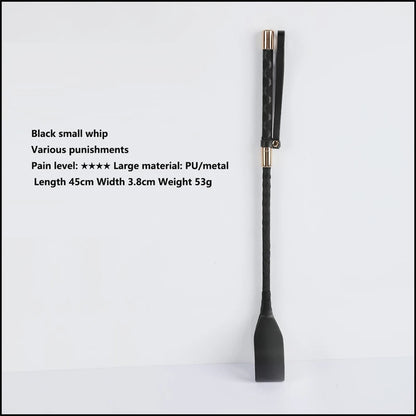Faux-Leather Horse-Tail Whip