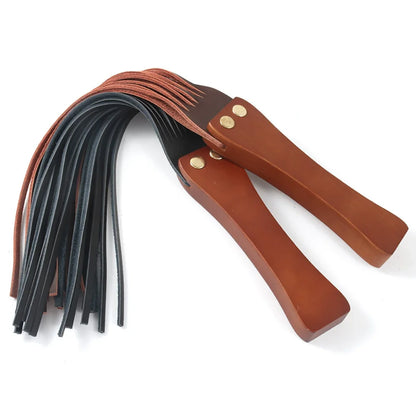 Leather Flogger 48cm Wood Handle