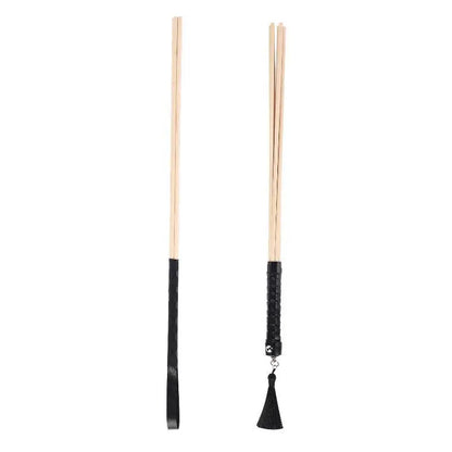 Natural Rattan Spanking Cane with Leather Handle