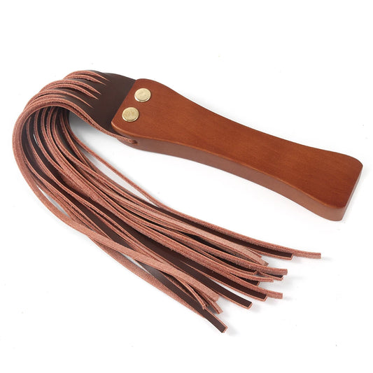 Leather Flogger 48cm Wood Handle