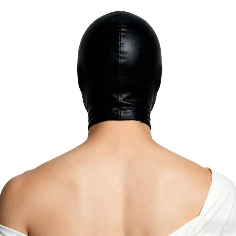Faux-Leather Full-Face Hood