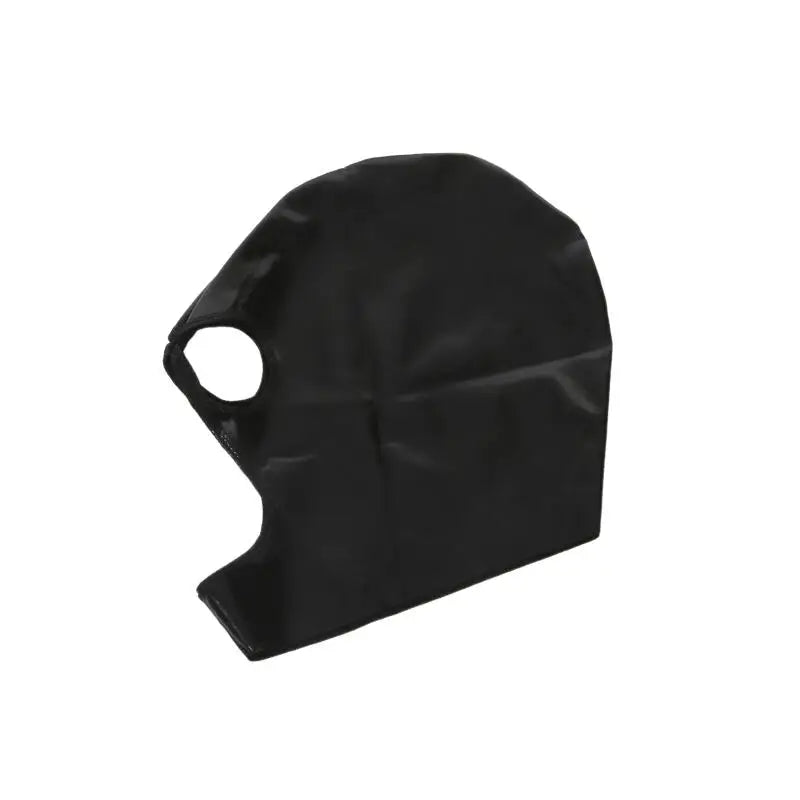 Faux-Leather Full-Face Hood