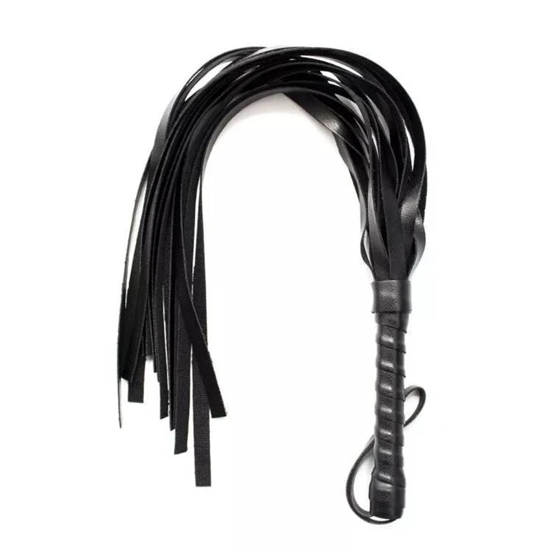 Faux-Leather Horse-Tail Whip