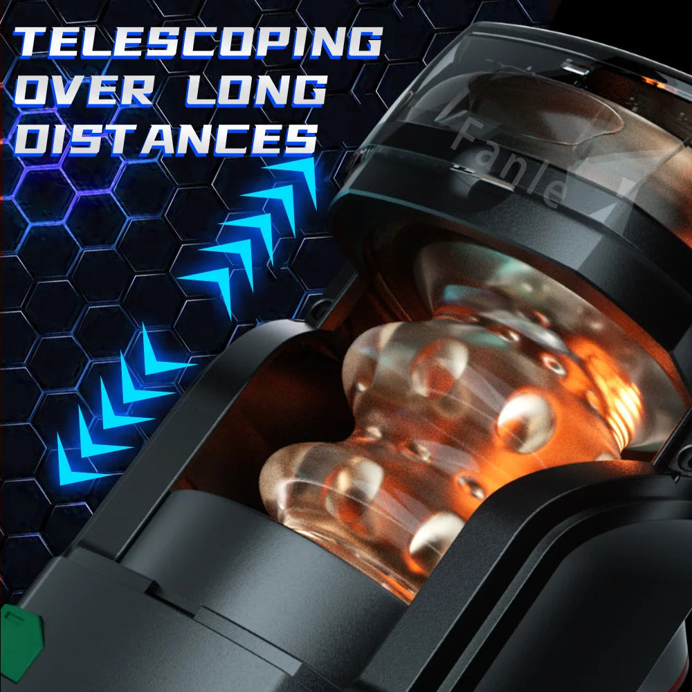 Heated Telescopic Pocket Pussy – Male Masturbator Stroker Cup with LED Display