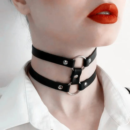 Leather Collar Harness