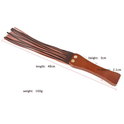 Leather Flogger 48cm Wood Handle