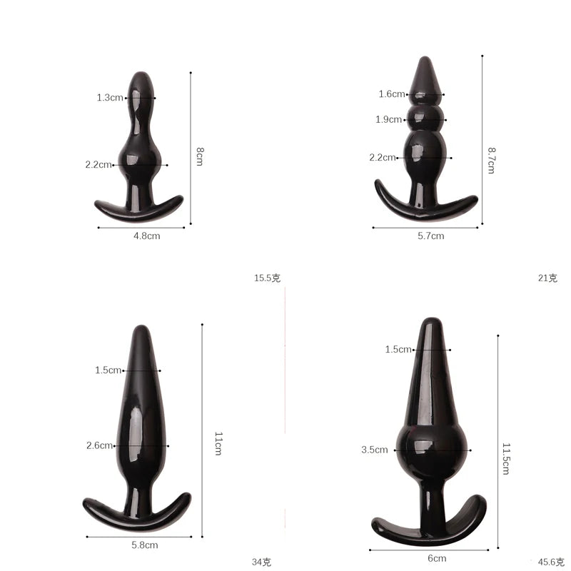 Anal Beads & Plug Set