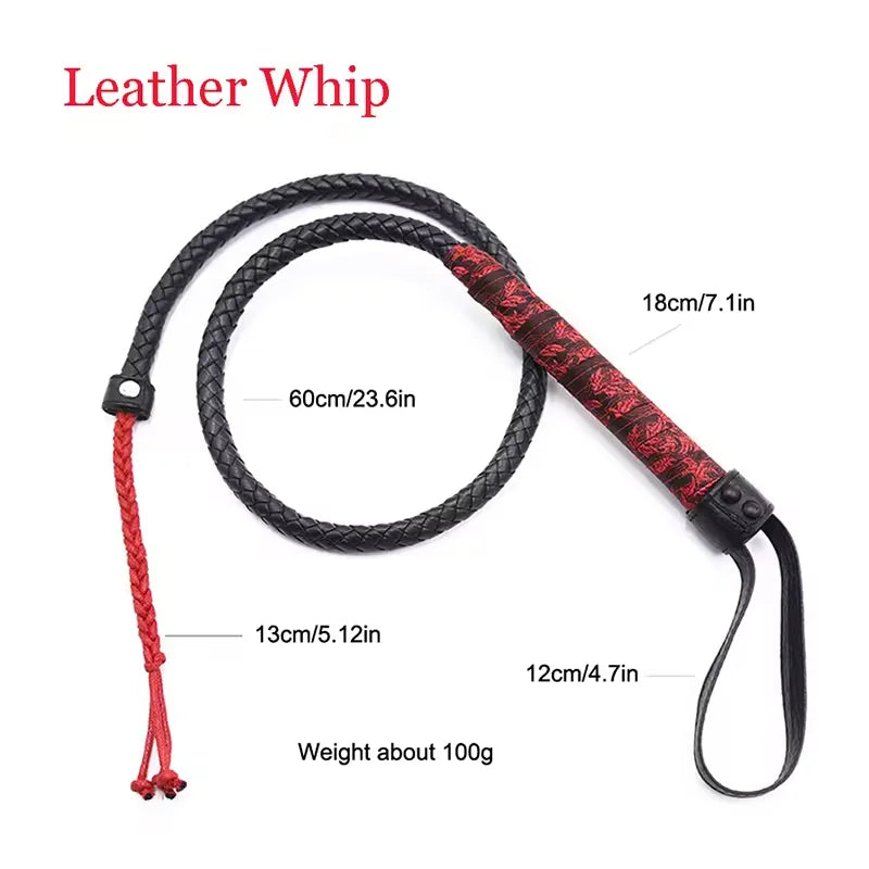 Braided Leather Whip