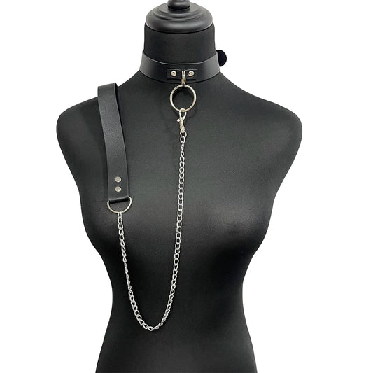 PU Choker with Chain