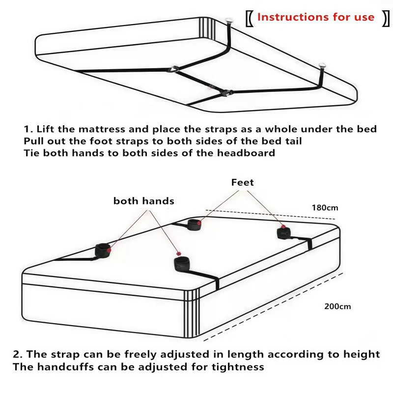 Bed Bondage Restraint Set