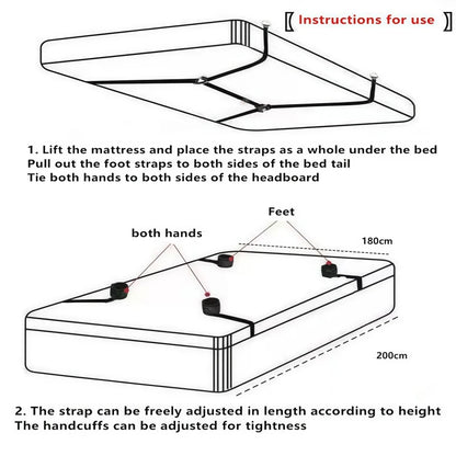 Bed Bondage Restraint Set