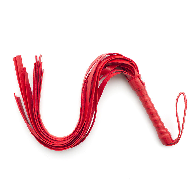 PU Leather Flogger Set — Red & Black
